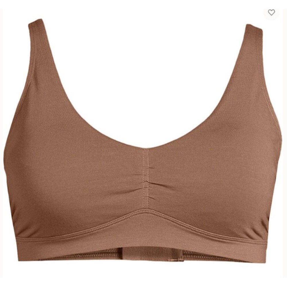 Lands end t shirt bra women's L large new $38 tan beige